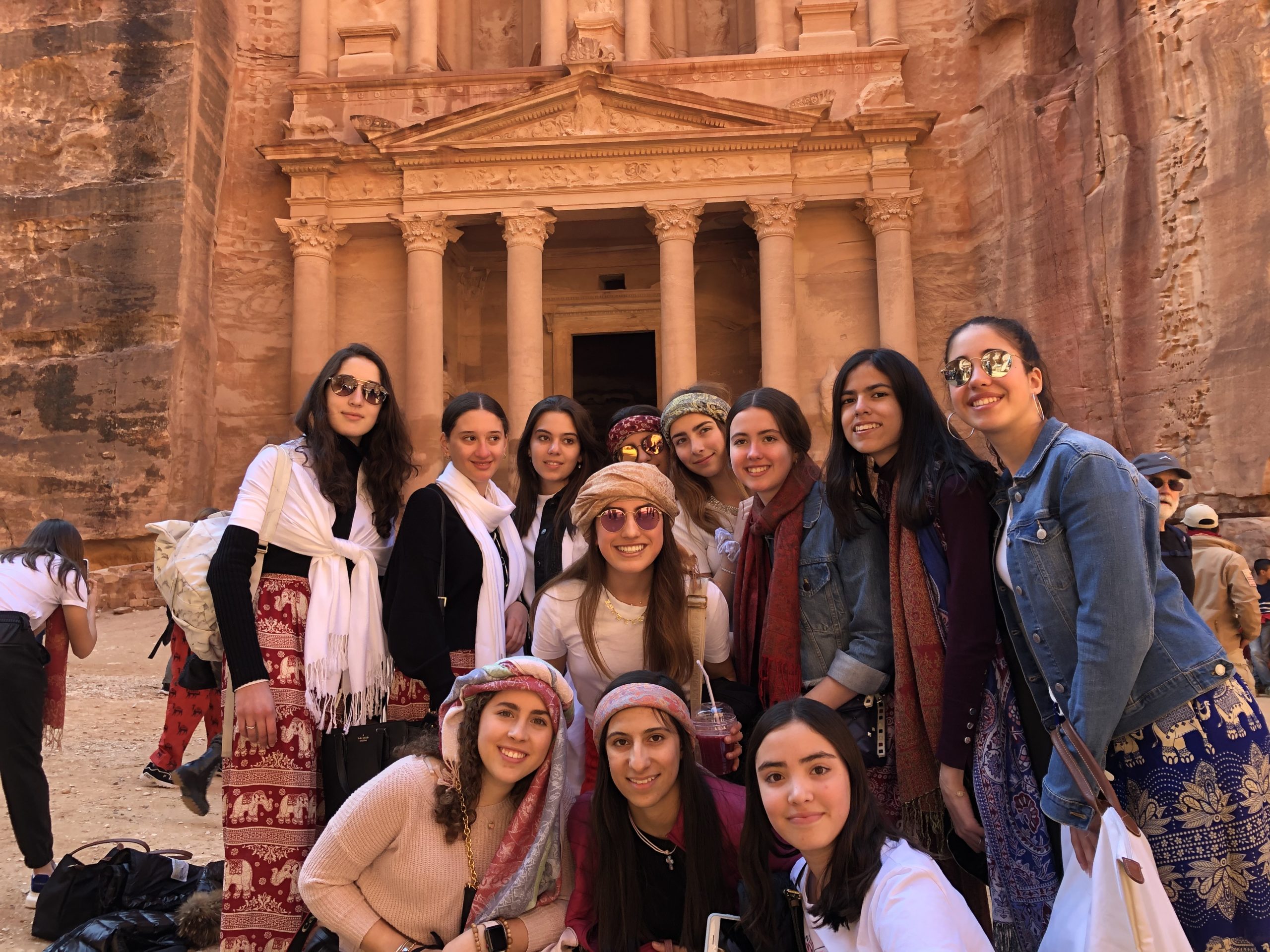 Group of students during the Holy Land trip